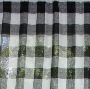 Heirloom Buffalo Check Black Oat Valance VL015111 - The Fox Decor